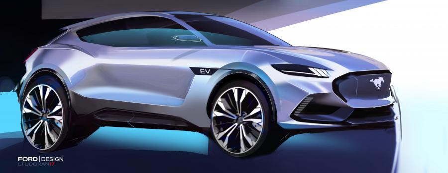 Эскиз Ford Mustang Mach-E X 2020 года  (EU) (фото 26 из 67)